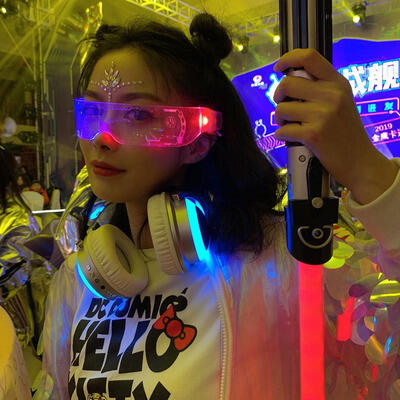 【炙哥】LED 七彩 變色 發光 眼鏡 裝飾 夜店 舞廳 PARTY 配件 科幻 科技 潮男 潮女 KTV 蹦迪 護目鏡
