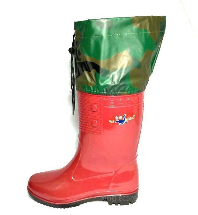 台興牌 1203 女用加長雨鞋~雙色布套束口內襯長雨鞋 ~雨靴~易穿、易脫、防水、耐油、止滑~輔合人體工學