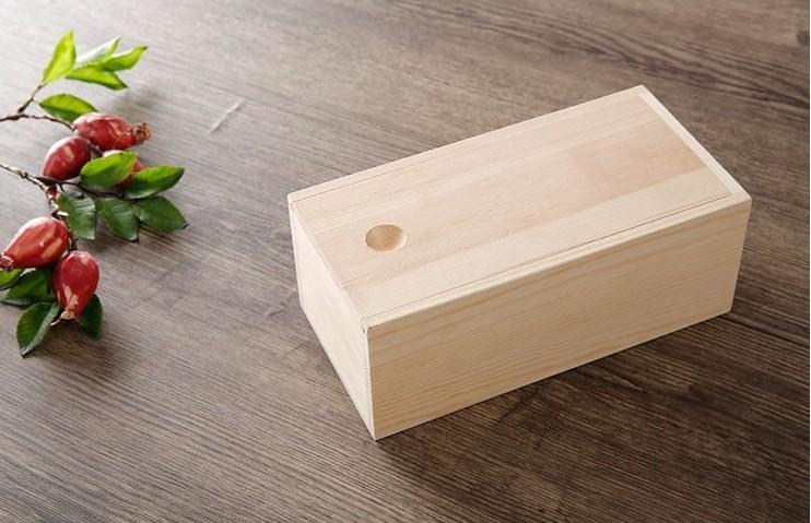客製化刻字-長方形抽拉蓋實木木盒子 收納盒 禮品盒 精品木盒