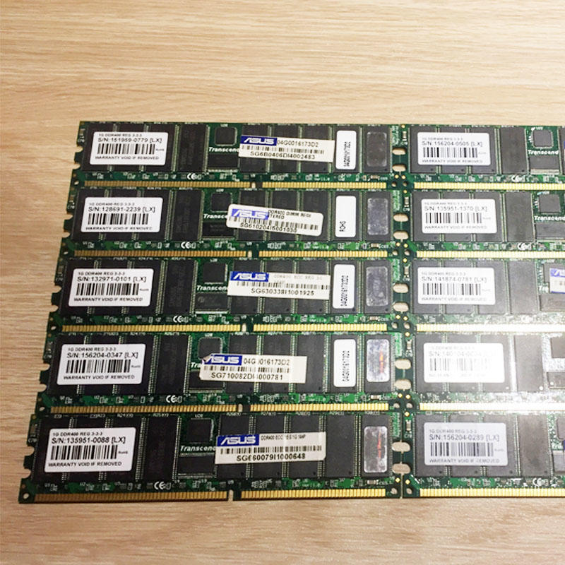 ◤馬克3C◢ 【二手記憶體】ASUS/創見 伺服器記憶體 1G DDR 400 REG 3-3-3 ECC