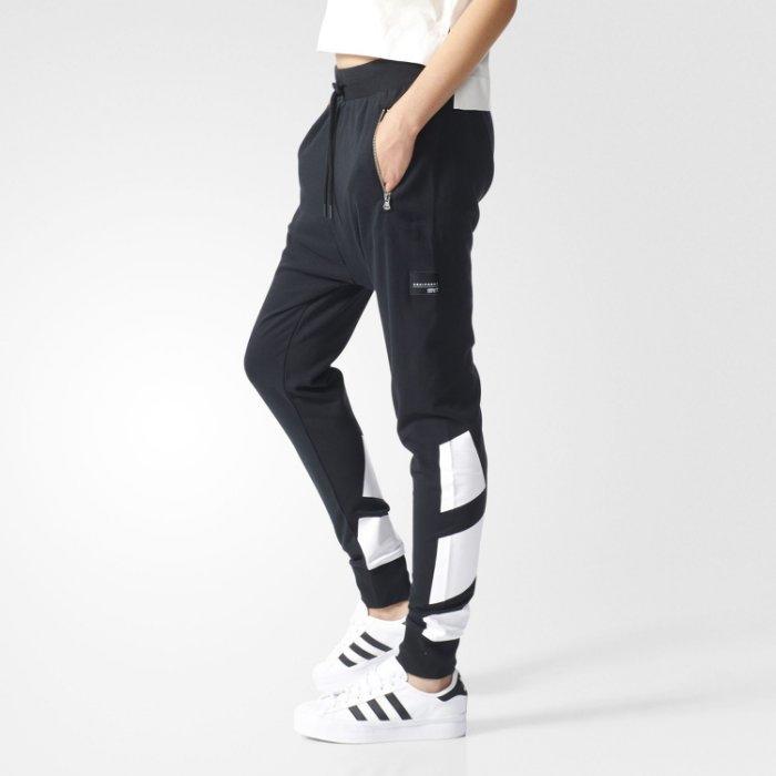 9527 Adidas Originals 愛迪達 BK6166 三條 黑色 黑白 窄版 運動長褲 運動褲 拉鏈 基本款