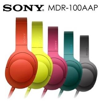 展機出清，售完為止 SONY MDR-100AAP 立體聲耳罩式耳機 可摺疊收納，支援線控麥克風  （現貨黑）