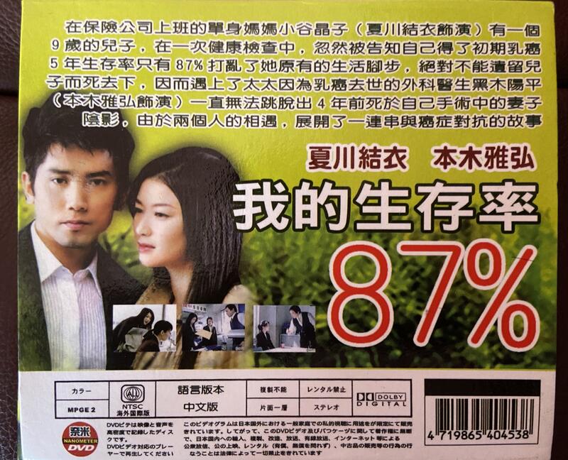 87% DVD-BOX 夏川結衣 本木雅弘主演 - TVドラマ