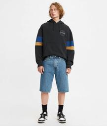 【29-44腰短褲】美國Levis 569 469 Shorts Score 中藍 石洗 寬鬆直筒 過膝短褲 牛仔短褲