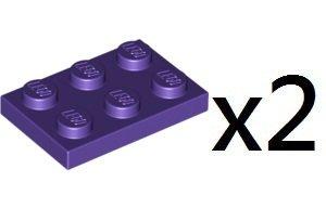 LEGO Medium Lilac Dark Purple Plate 2x3 樂高深紫色薄板薄片 兩個 4225142