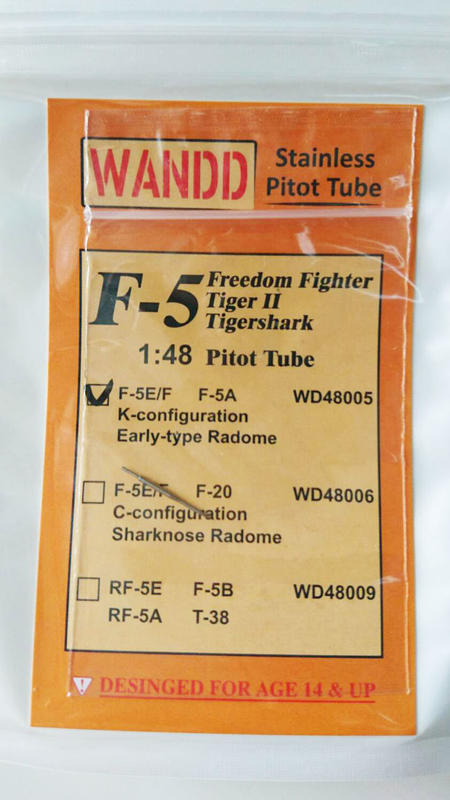WANDD_1/48_AT-3/F-5E/F-5F/F-5A K構型空速管 (for AFV CLUB)_WD48005