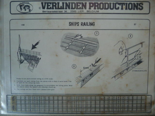 <Hobby Box>Verlinden  二戰軍艦甲板金屬蝕刻版圍欄配件(已絕版)