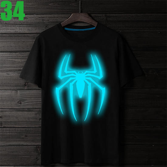 【蜘蛛人 Spider-Man】夜光藍光效果短袖超級英雄T恤(男版.女版皆有) 任選4件以上每件400元免運費【賣場九】