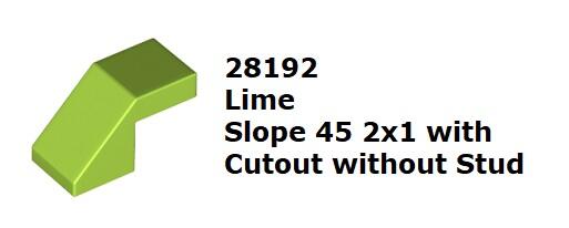【磚樂】 LEGO 樂高 28192 6258413 Slope 2x1 with Cutout 萊姆綠 平滑切角
