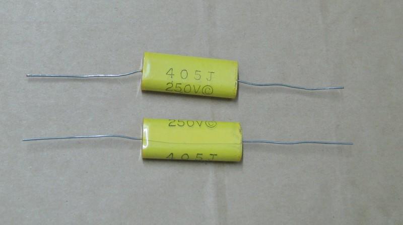 4uf 250v  (黃色)臥式無極性喇叭分音用電容 ( 2個80元)