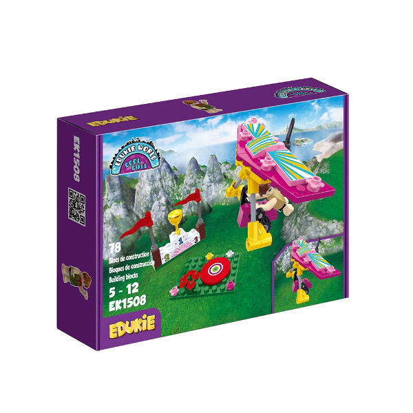 【W先生】 EDUKiE 積木 玩具 酷女孩 懸掛滑翔機 78片 EK1508 樂高 LEGO 共用