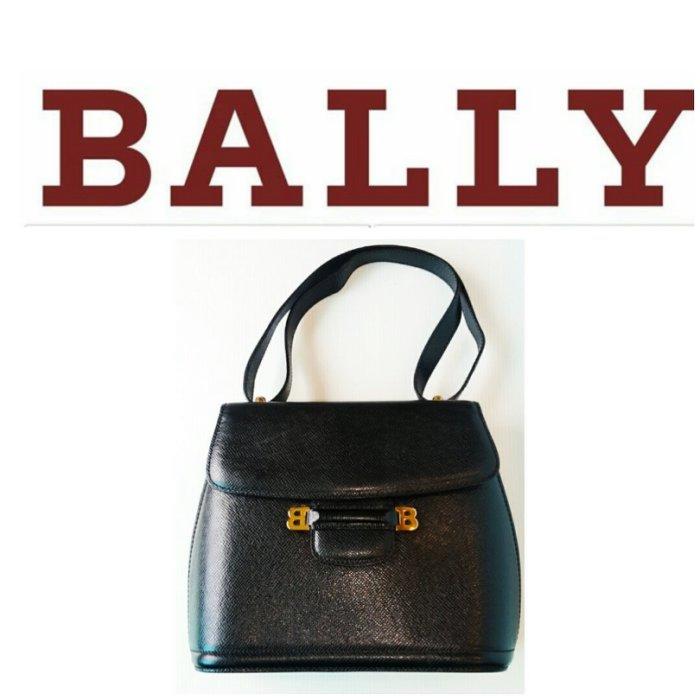 BALLY雙B 金Logo復古 二用包 手提包 肩背包 側背包 黑色宴會包真品$789 1元起標 有LV(已售勿標)