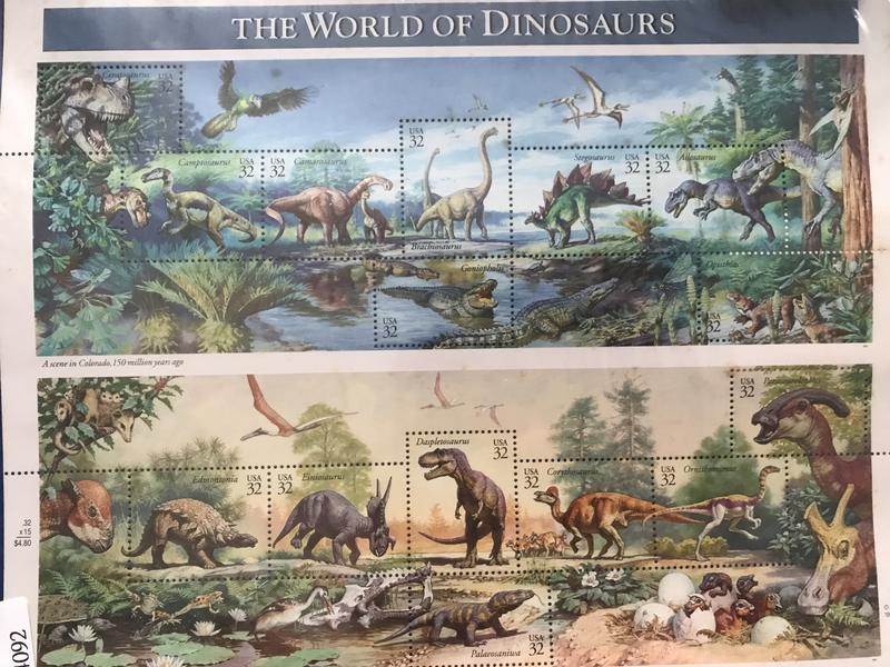 1996年 美國 世界恐龍郵票 USA 1996 The World of Dinosaurs