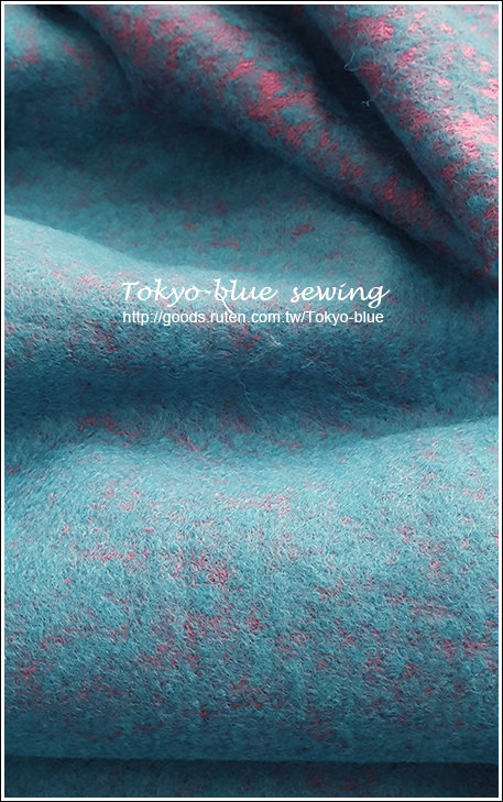 Tokyo-Blue sewing 日本羊毛混紡毛呢料_土耳其藍_現貨 180公分x140公分寬幅