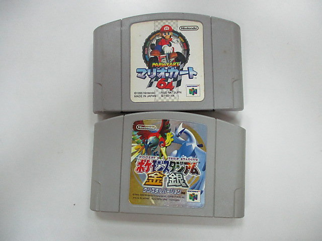 N64 日版 GAME 2品套組 寶可夢競技場 金銀 / 瑪利歐賽車64 (41284995) 