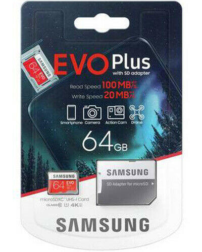 Samsung 三星記憶卡 64GB 64G Micro SD Class10 EVO PLUS 附轉卡