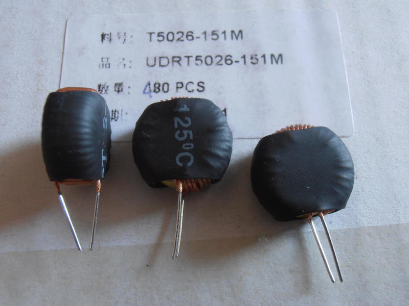  環形電感  UDRT5026-151M  150uH 線徑0.5mm 有遮蔽 dip2  無鉛