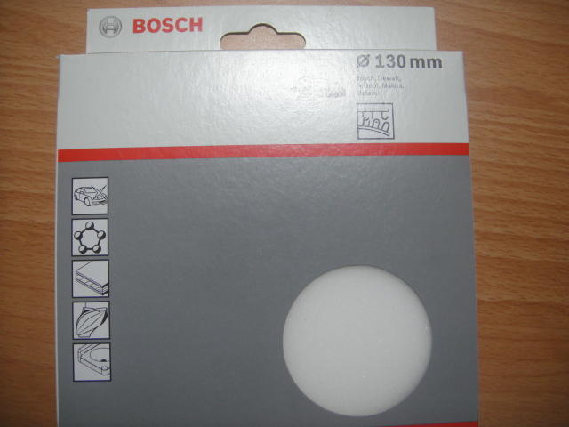 全新德國 BOSCH 原廠5英吋 130mm 自黏 自貼 打蠟海棉輪瑞士製造