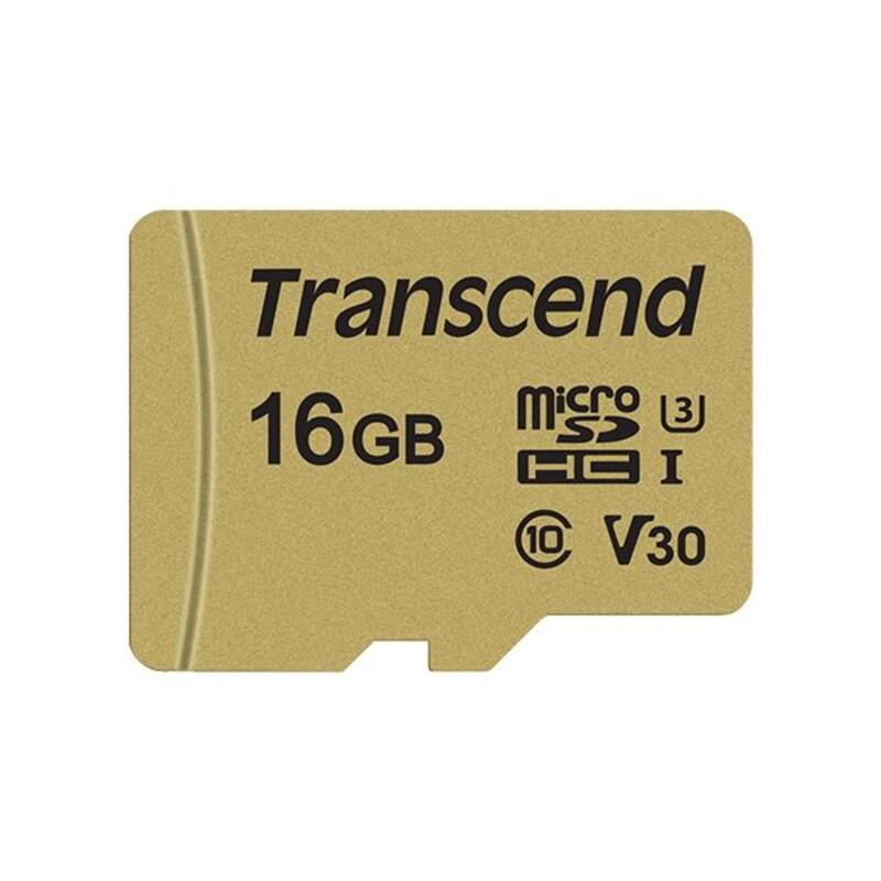 新風尚潮流 【TS16GUSD500S】 創見 16GB Micro-SDHC MLC 極速 記憶卡 U3 V30