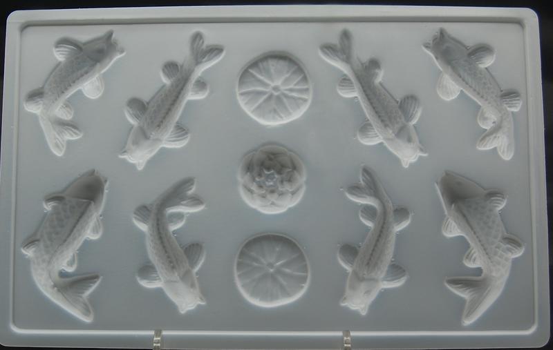 (甜心手作坊)3D立體果凍花配件 8連PP小魚模 果凍模 巧克力模1個