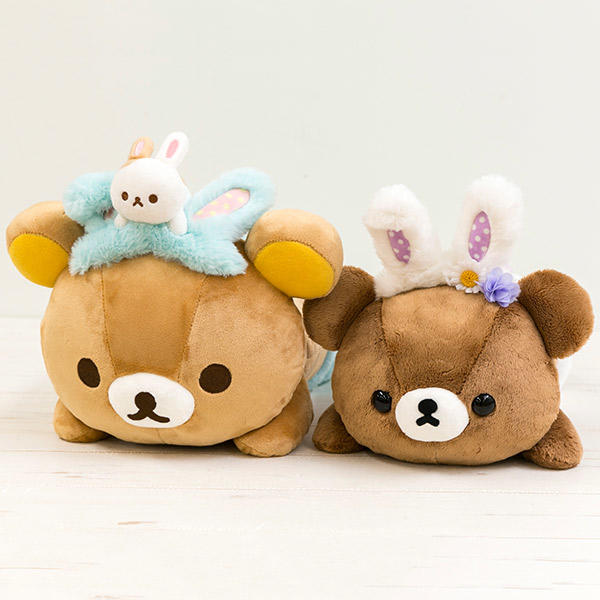 【懶熊部屋】（官網限定）Rilakkuma 日本正版 拉拉熊 懶懶熊 蜜茶熊 花田小兔系列 兔耳 兔子 玩偶 娃娃 抱枕