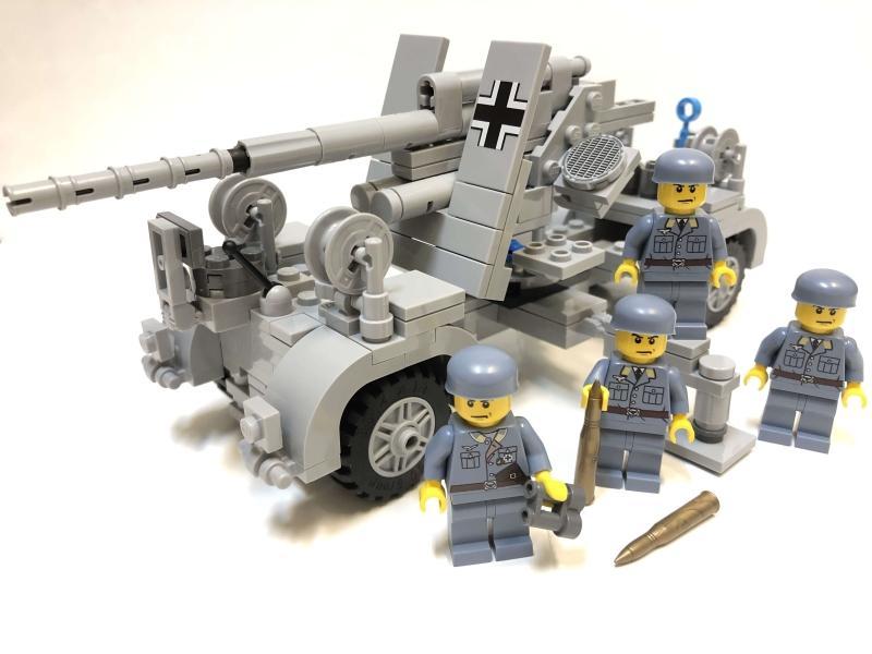 全新複刻套組[正版Lego樂高/Brickmania停產品]二戰德軍 Flak 36 88mm 防空炮組