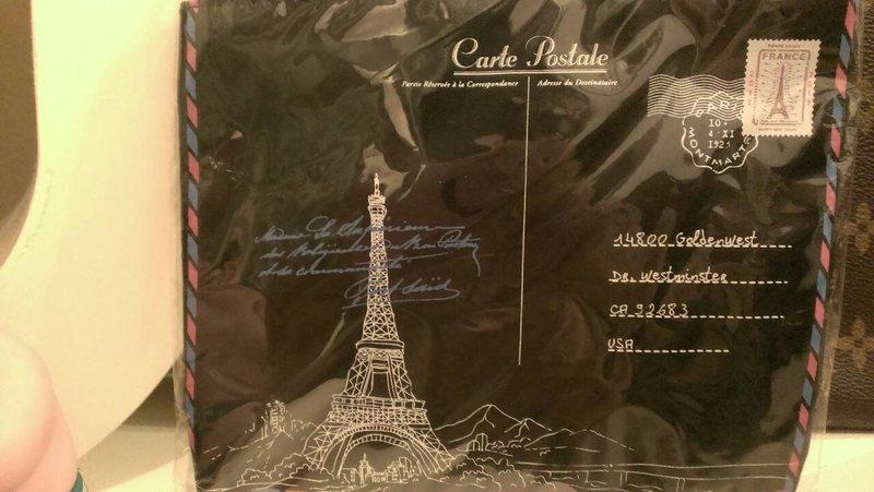 （以物易物）巴黎鐵塔塗鴉皮革化妝包+陶板屋文具帆布收納袋-合購138元