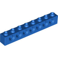 【樂高小角落】 Blue Technic Brick 1x8 藍色科技基本顆粒 370223 3702