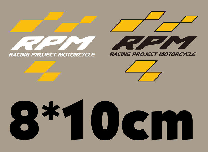 ▀▄▀▄ RPM SHOP ▀▄▀▄RPM Logo貼紙(一組兩張 黑/白)8*10cm
