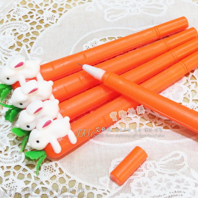 中性筆 紅蘿蔔兔子造型筆 兒童節 禮物 學生 安親 獎品贈品-艾發現