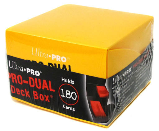 萬隆達﹡遊戲王 塑膠卡盒 收藏盒純色對戰牌盒-黃色 (好分牌的實用盒子)