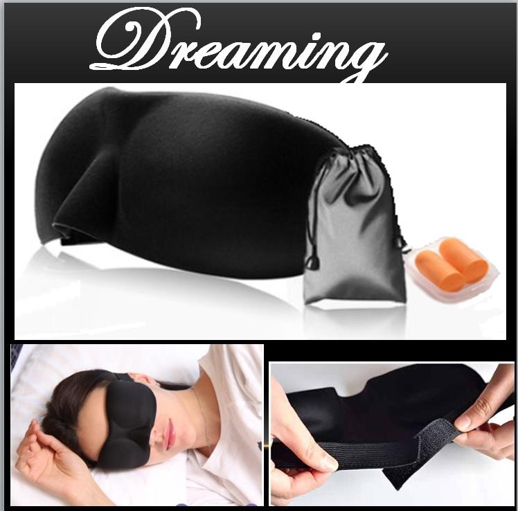 【美容覺三件組】睡覺必備 3D眼罩+耳塞+收納袋