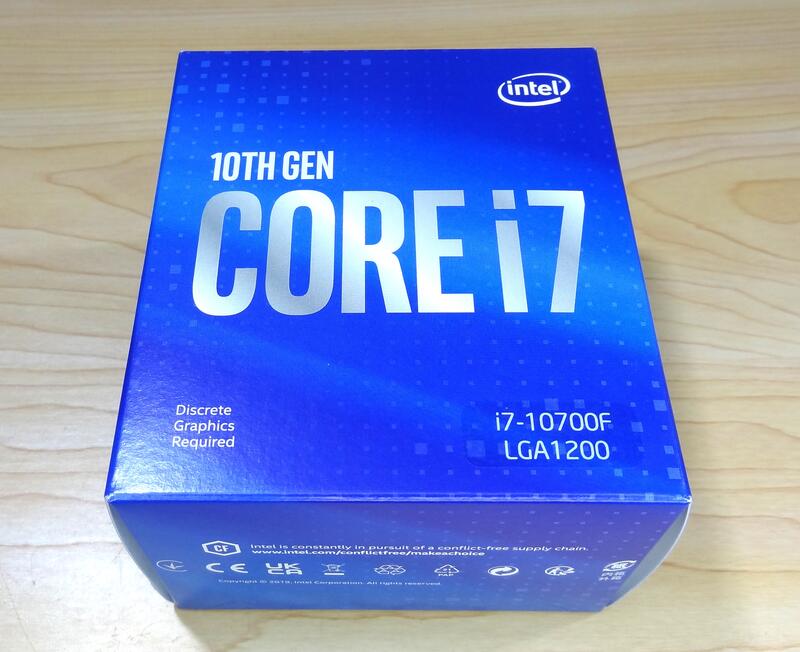 全新未拆封i7-10700F(無內顯) 最頂級Intel 十代1151CPU 可參考9700F