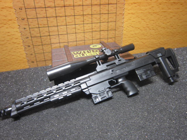 B4兵工裝備 mini模型1/6單兵款DSR-1雙彈匣狙擊槍一把(附瞄準鏡)