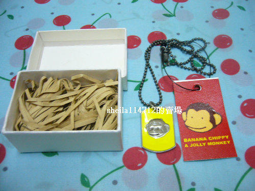【BANANA CHIPPY A JOLLY MONKEY】猴銅牌項鍊 (黃色) 原價690 馬桶洋行