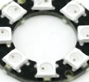 [含稅]8位 WS2812 5050 RGB LED 智慧全彩RGB燈環開發板-大環