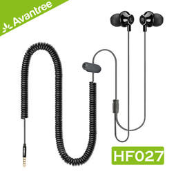 視聽影訊 Avantree HF027 超長伸縮捲線立體聲入耳式耳機 最長延展3.5m/超彈性伸縮/立體聲音質