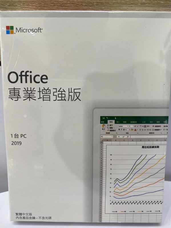 微軟 Microsoft Office 2019 專業版 中文 買斷 終身版 永久 彩盒 金鑰 全新 現貨 盒裝 可面交