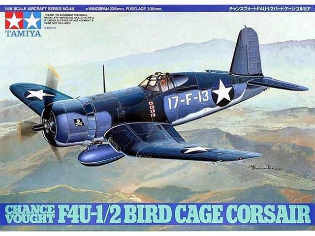 (盒損)TAMIYA 1/48 F4U-1/2 Bird Cage Corsair 61046