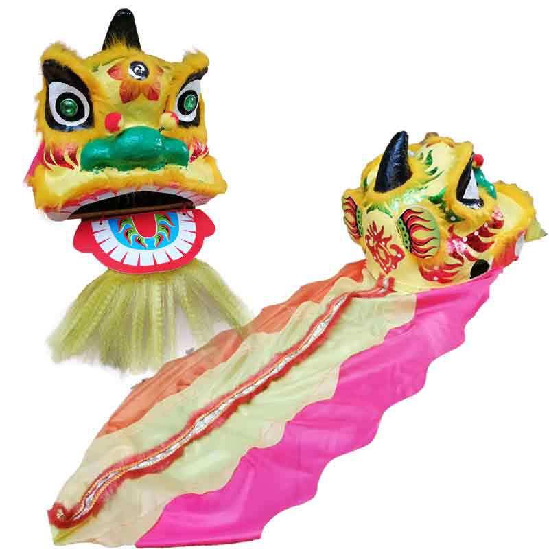 傳統布袋戲尪專賣店~廣東舞獅4色（獅被長約106cm,獅頭為10吋，頭的直徑約36cm）