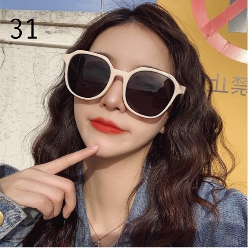 墨鏡太陽眼鏡韓國修臉墨鏡  橢圓膠框三色造型墨鏡 