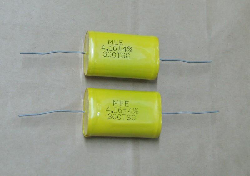4.16uf 300v (黃色)臥式無極性喇叭分音用電容 ( 2個100元)