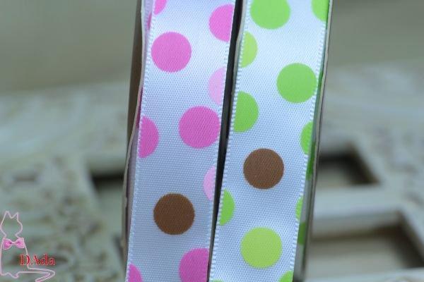 DAda 緞帶美學館．DIY材料．C32001-16mm雙色組甜心泡泡絲光緞帶共2.4米$24