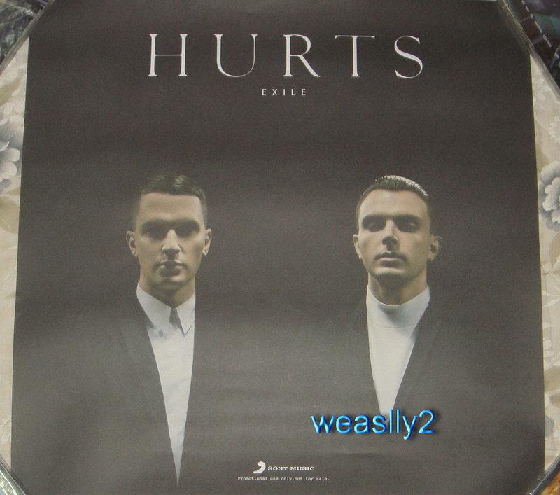 傷痛樂團Hurts Exile 2013 【原版宣傳海報】全新!免競標