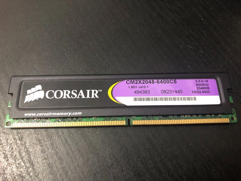 CORSAIR DDR2記憶體 2048 MB(2GB) 800MHZ