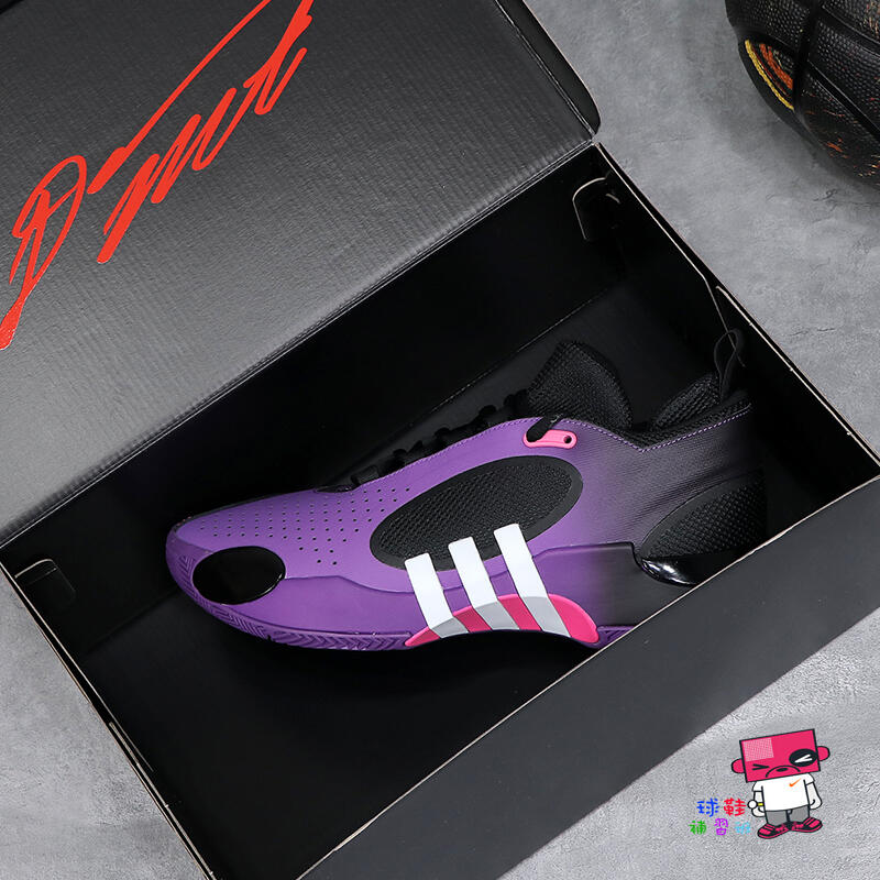 球鞋補習班adidas D.O.N. ISSUE 5 黑紫漸層米切爾MITCHELL 緩震籃球鞋
