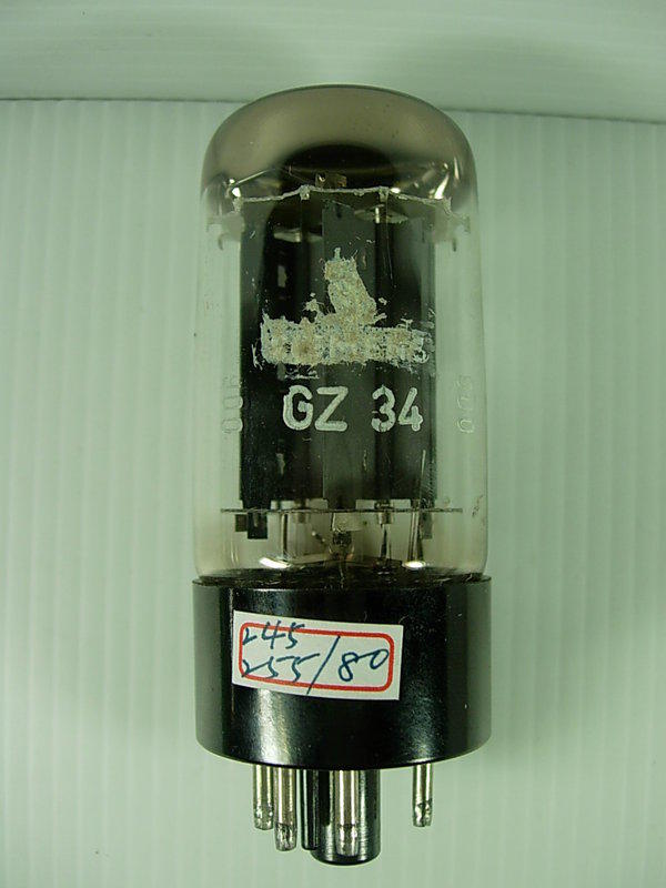 SIEMENS西門子(英國STC MULLARD)製 GZ34/5AR4一隻,早期雙D集氣器