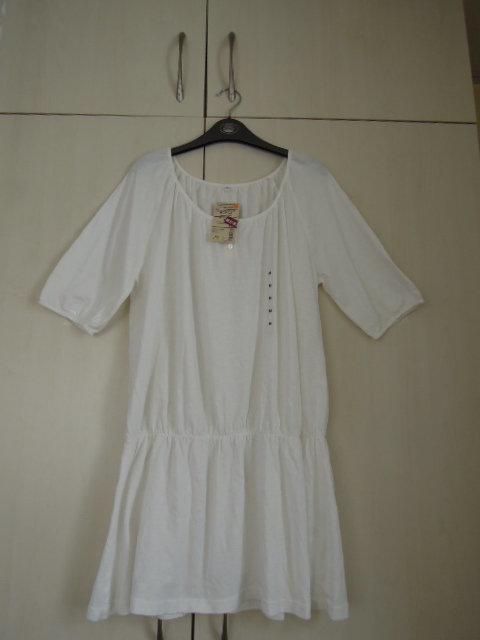 【定價1190元打3.4折特價400元】MUJI無印良品白色棉質洋裝M號(有標籤)