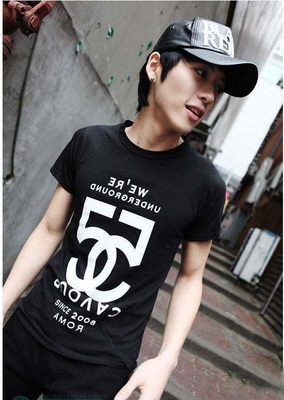 韓版個案圓領短袖雙５符號 T恤 上衣