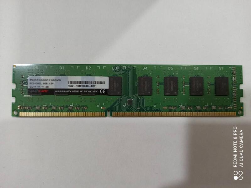缺貨中 二手良品PANRAM DDR3-1600 / 8G 記憶體 內容詳看